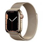 600x600 apple watch series 7 cellular 41mm gold stainless steel gold milanese loop 34fr screen usen copy 1 1