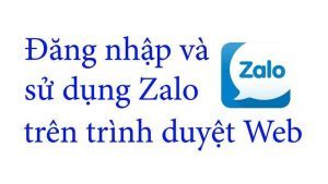 zalo web dang nhap