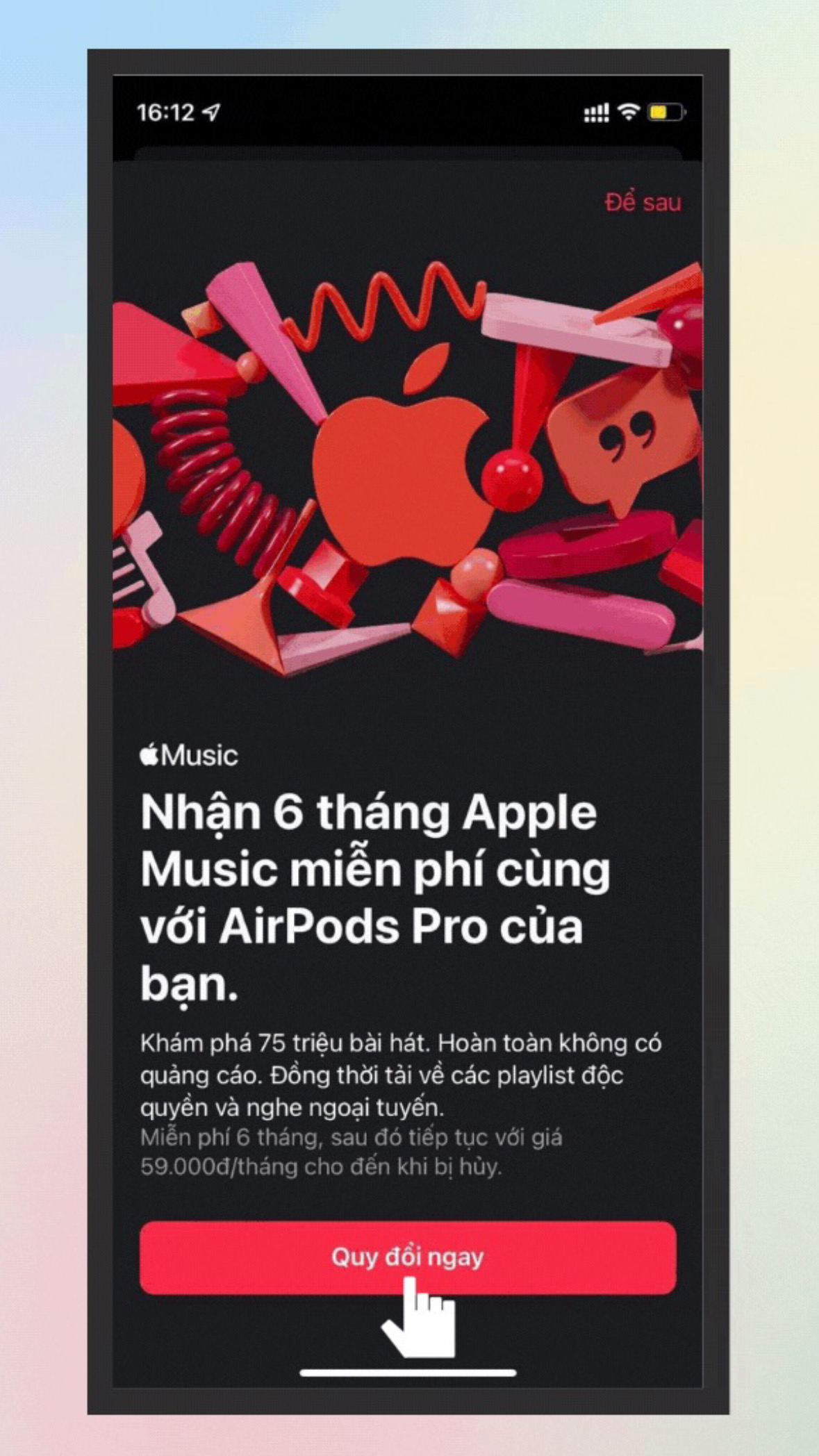 Apple Music MIỄN PHÍ 3 THÁNG - Đăng ký ngay kẻo lỡ!!!