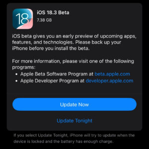 Apple ra mắt iOS 18.3 Beta