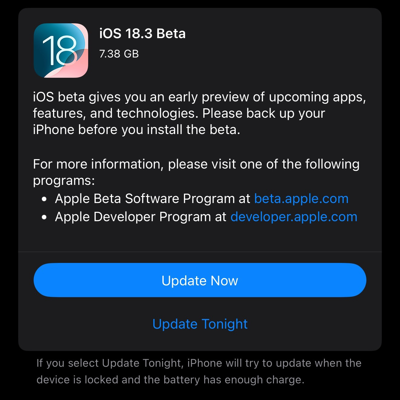 Apple ra mắt iOS 18.3 Beta