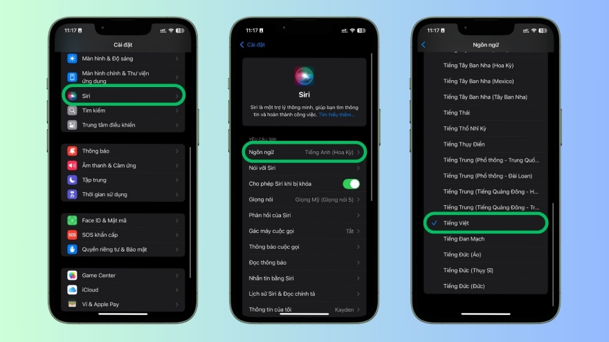 Hướng dẫn kích hoạt Siri tiếng Việt trên iPhone